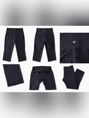 lululemon athletica Black Cropped Leggings